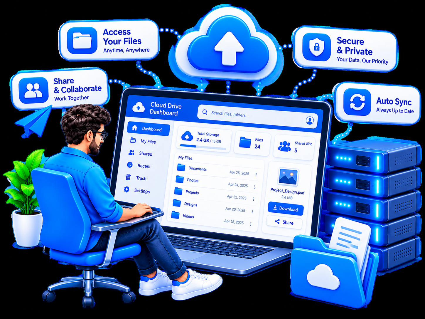 WebsHost Cloud Drive Dashboard