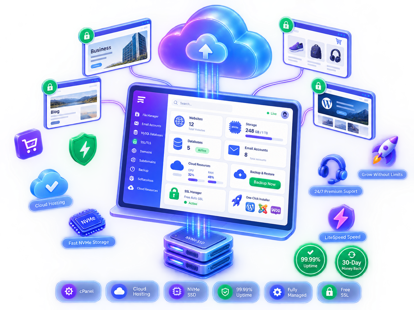 cPanel Cloud Dashboard