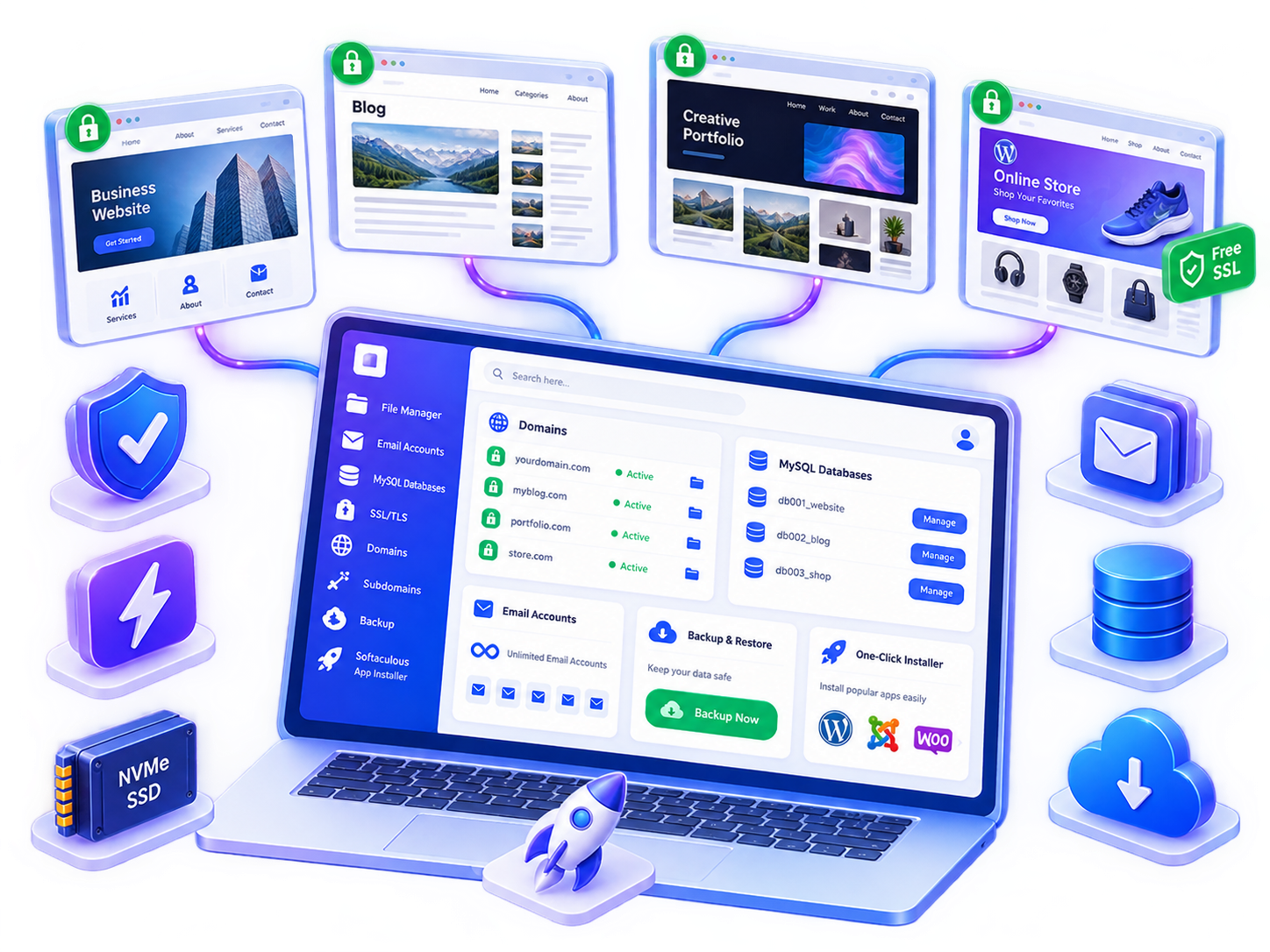 Multi Domain cPanel Dashboard