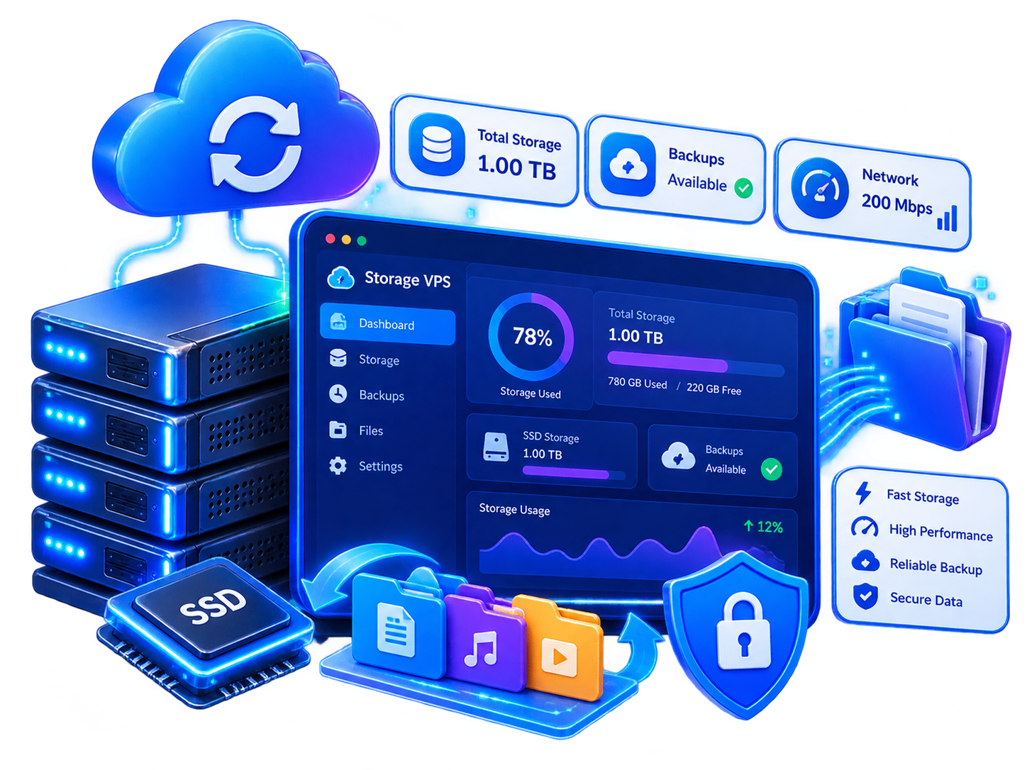 WebsHost Storage Box Dashboard